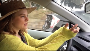 Lenne discussing the mix on the commute to the studio in Nashville